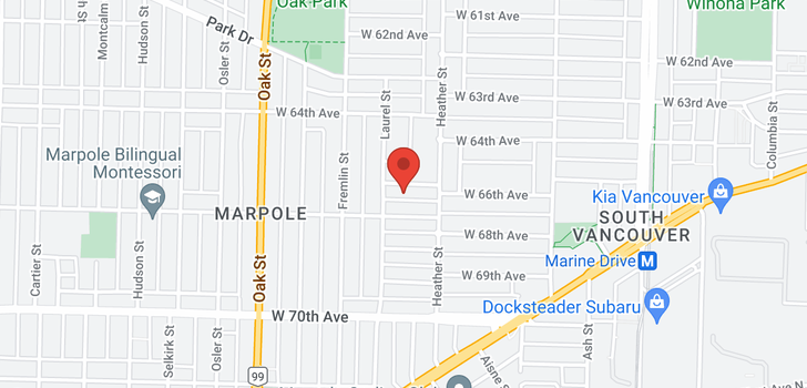 map of 836 W 66TH AVENUE